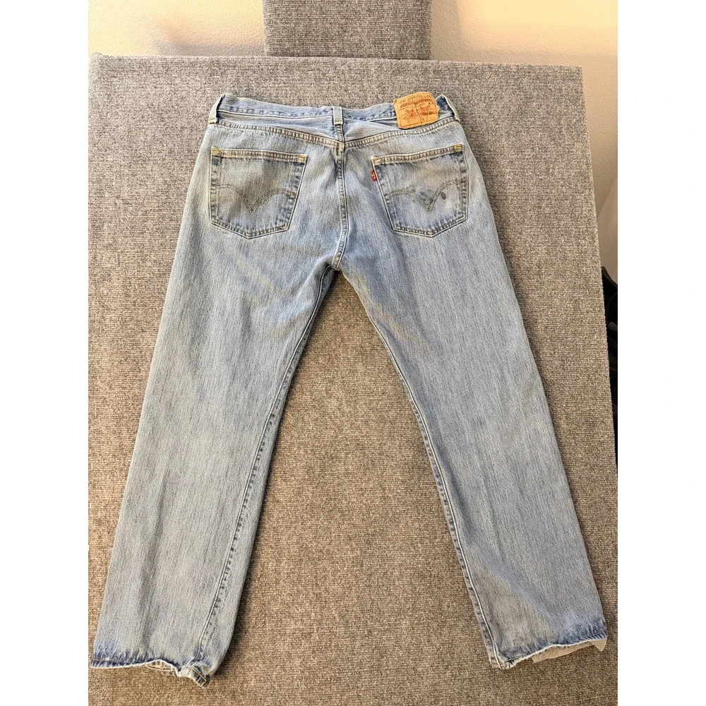 Levi's‎ 501 Vintage Mens Jeans 36x30 Button Fly Red Tab Distressed Straight Leg